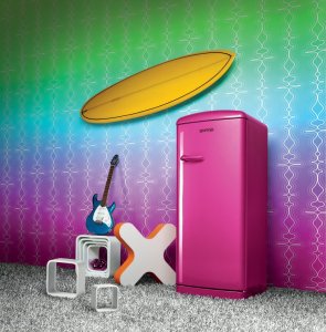 Retro Gorenje lednice_retro_funky_raspberry-pink růžová